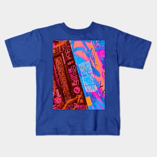 Fluo Tecno Psychedelic Graffiti NYC Kids T-Shirt